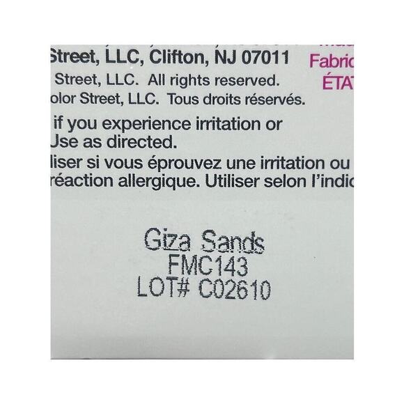 Color Street Giza Sands 100% Real Nail Polish Strips 16 Count Peel & Apply New - Picture 6 of 6